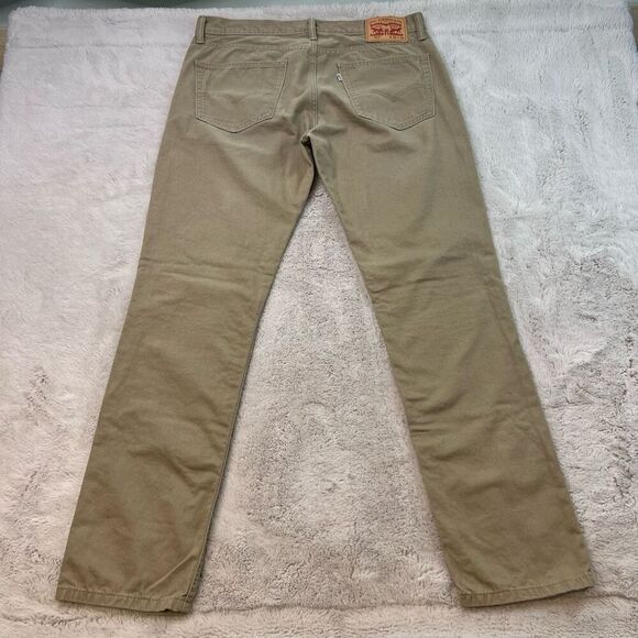 Levis 511 Straight Stretch Tan Brown Denim Active Jeans Mens Size 36x34 Cotton - Picture 6 of 8